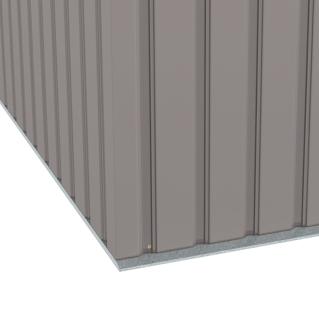 Outsunny Corrugated Garden Metal Storage Shed Outdoor Equipment Tool Box with Kit Ventilation Doors 9x 4FT Light Grey