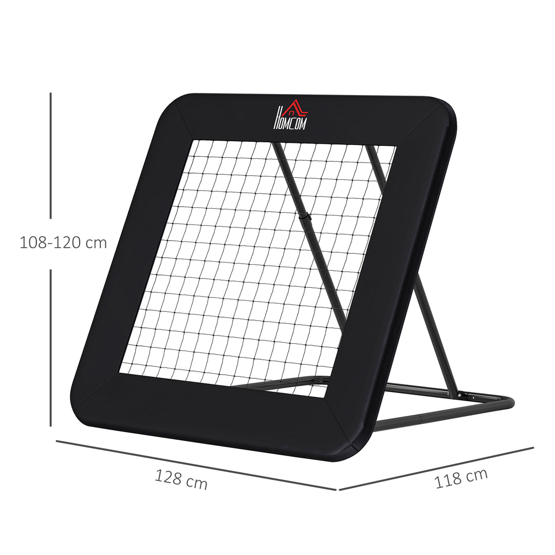 Football Training Net Target Goal, with Adjustable Angles - Black