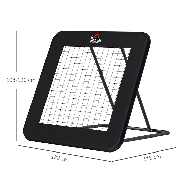 Football Training Net Target Goal, with Adjustable Angles - Black