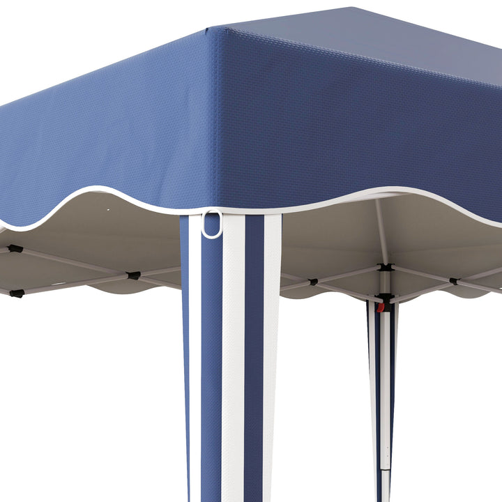 Outsunny 3x3m Pop Up Gazebo, Quick Setup Outdoor Party Tent, Waterproof with Carry Bag, Blue