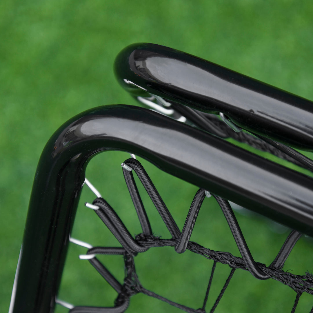 MCL Angle Adjustable Double Sided Rebounder Net Training Aid Target Soccer Goal Kickback For Football, Baseball, Basketball - 75L x 75W cm