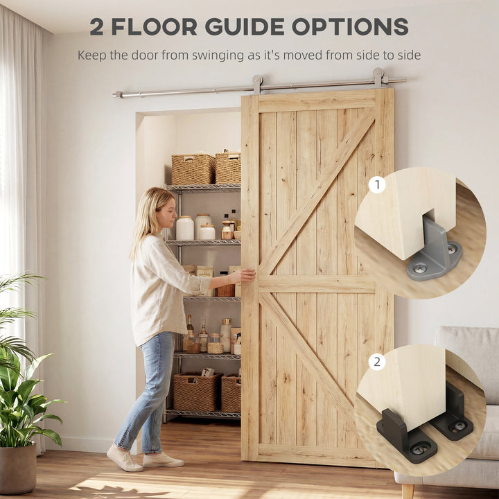 Sliding Door Hardware Kit Smooth Quiet 304 Stainless Steel for 180cm T