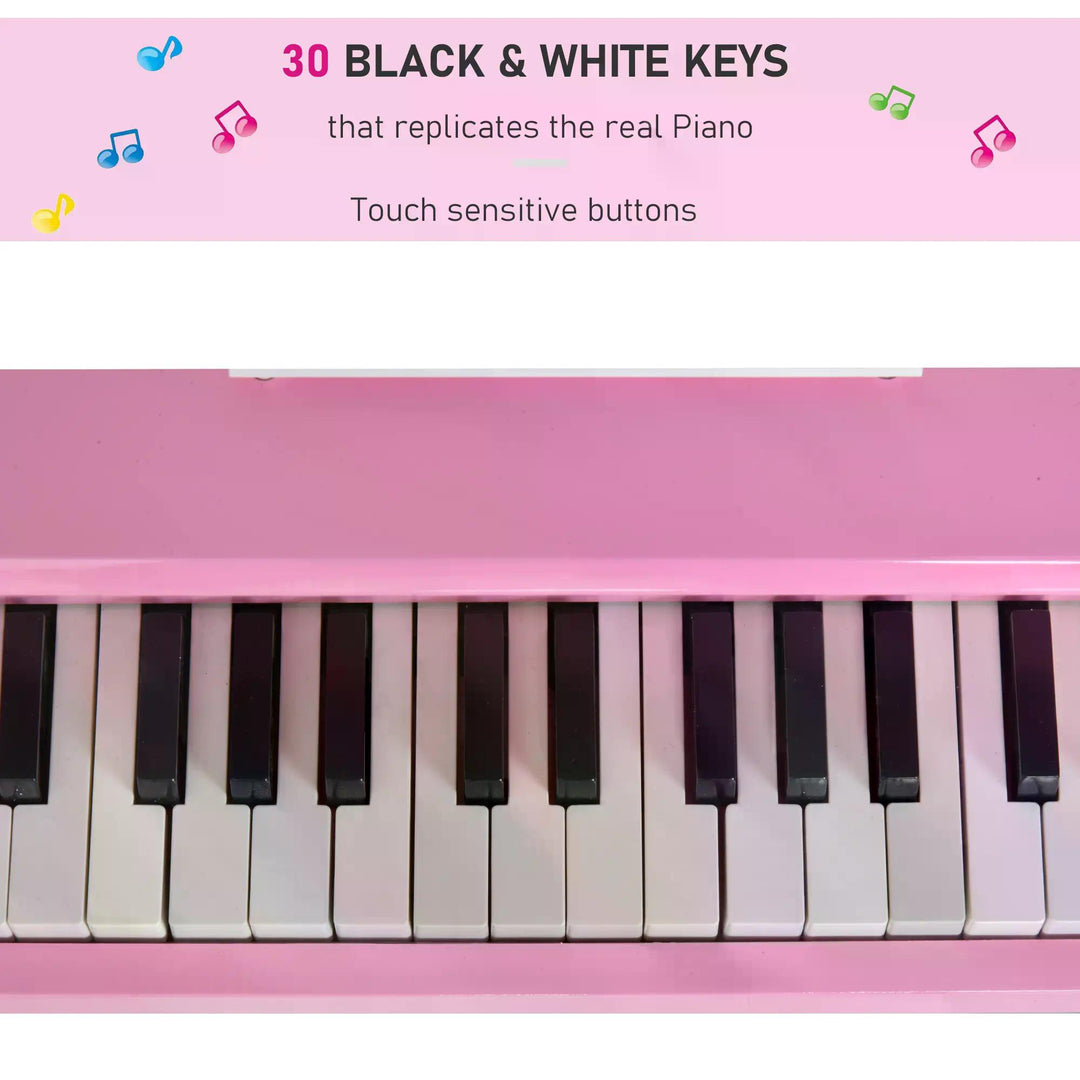 30 Keys Mini Kids Piano for Child with Music Stand and Bench Best Gifts Toy