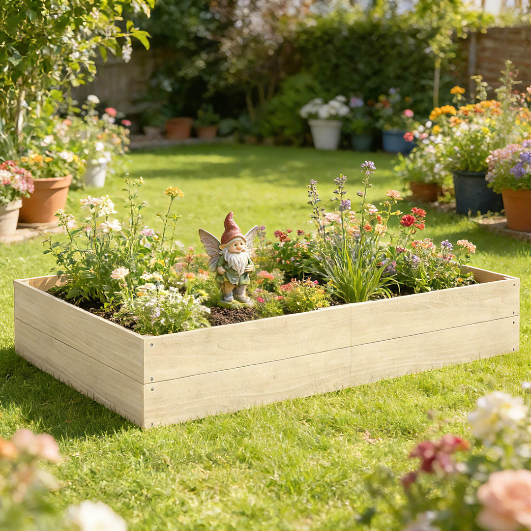 Wooden Raised Bed for Garden, 620L Extra Large Raised Garden Bed with 