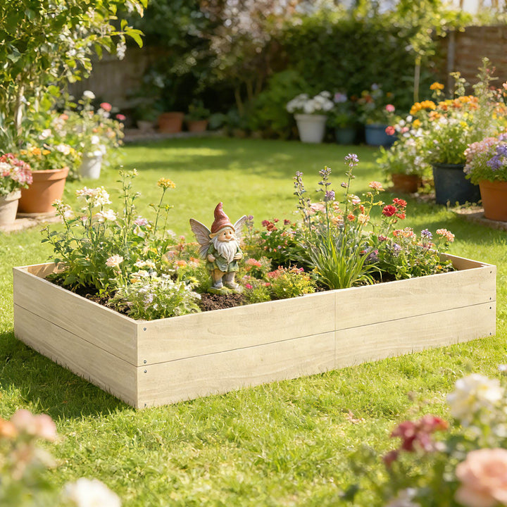Wooden Raised Bed for Garden, 620L Extra Large Raised Garden Bed with 