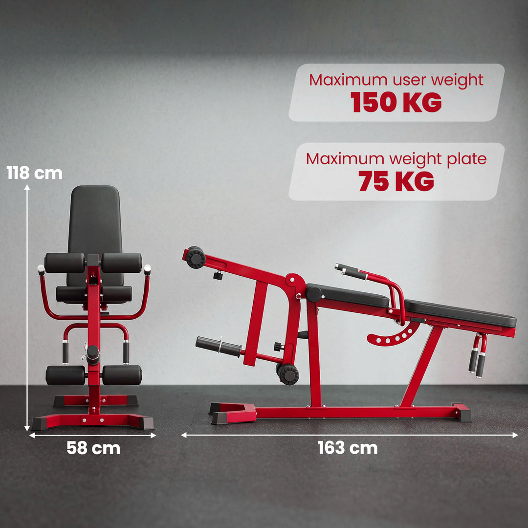 3-in-1 Leg Extension and Curl Machine, 300kg Heavy Duty Adjustable - view 3