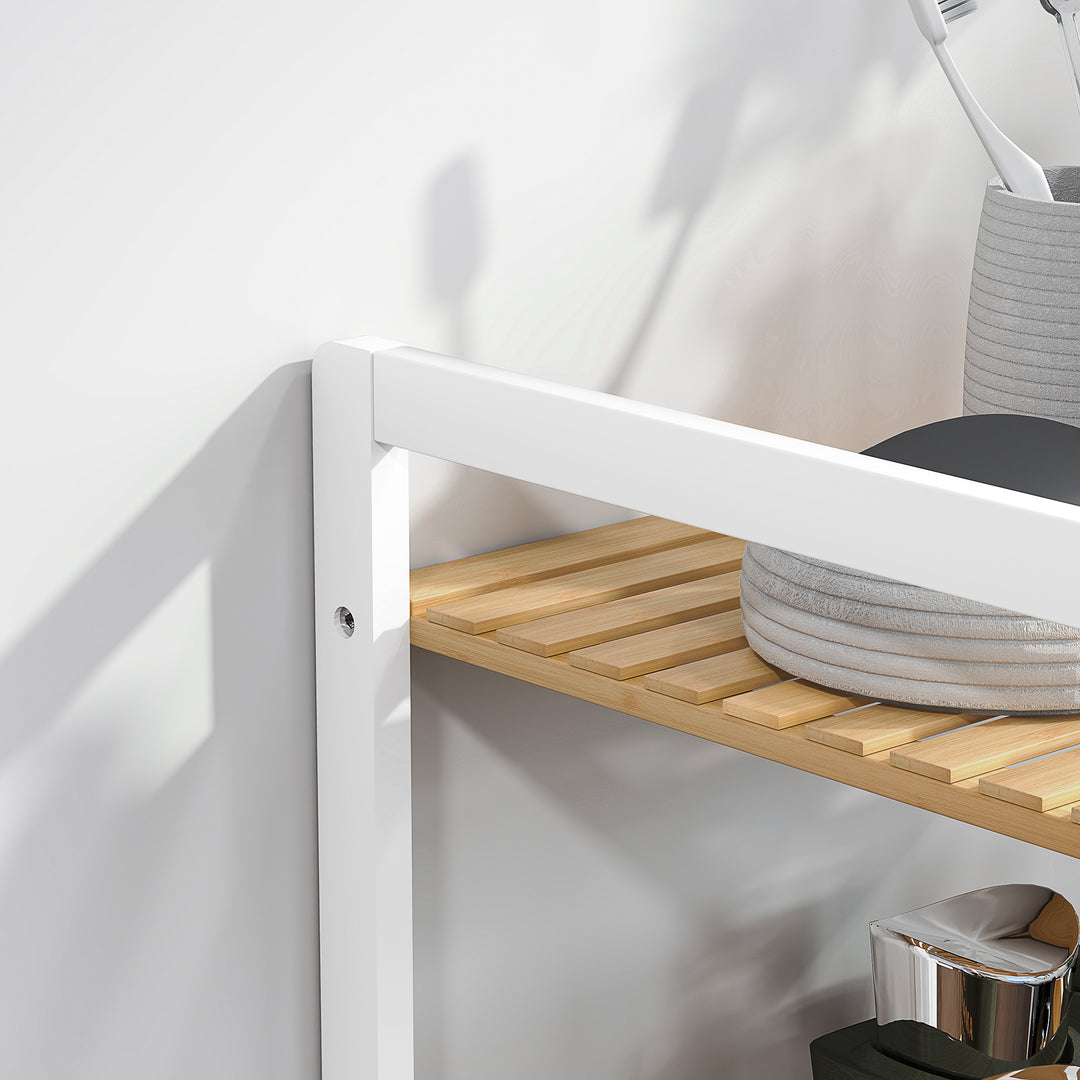 Four-Tier Bamboo Adjustable Shelf Storage Unit