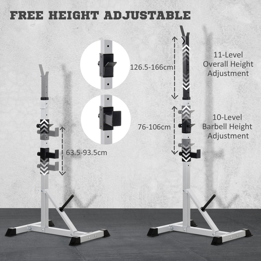 Weights Bar Barbell Rack Squat Stand Adjustable Portable Weight Lifting Max Load 200kg, Suitable For Home Gym Training Work Out