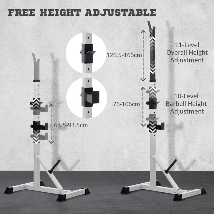 Weights Bar Barbell Rack Squat Stand Adjustable Portable Weight Lifting Max Load 200kg, Suitable For Home Gym Training Work Out