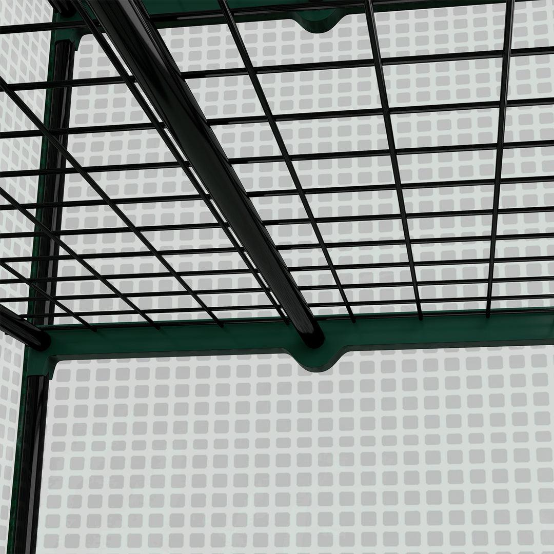 Four-Tier Mini Greenhouse, with Reinforced Plastic Cover