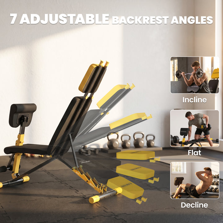Adjustable Weight Bench for Home Gym, 300kg Incline Decline Flat Folda