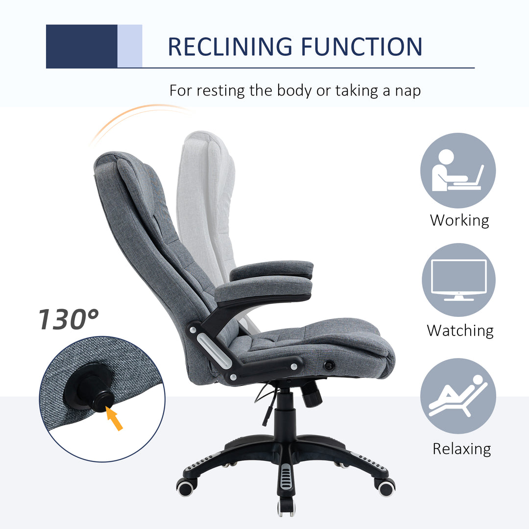 Ergonomic Office Chair Comfortable Desk Chair with Armrests Adjustable Height Reclining and Tilt Function Dark Grey