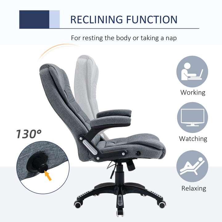 Ergonomic Office Chair Comfortable Desk Chair with Armrests Adjustable Height Reclining and Tilt Function Dark Grey