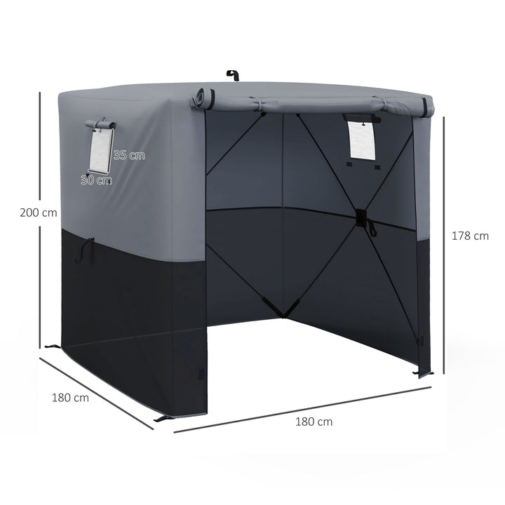 2 x 2m Pop-Up Gazebo, with Accessories - Black