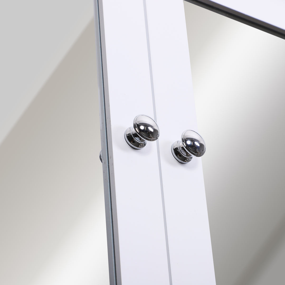 Wall-mounted Bathroom Cabinet Mirror Door Organiser Storage Shelves Living Room White