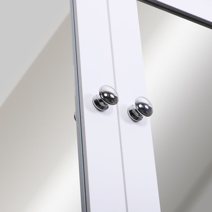 Wall-mounted Bathroom Cabinet Mirror Door Organiser Storage Shelves Living Room White