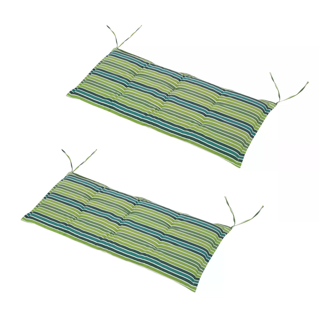 MCL Polyester Set Of 2 Swing Chair Cushion Green Stripes