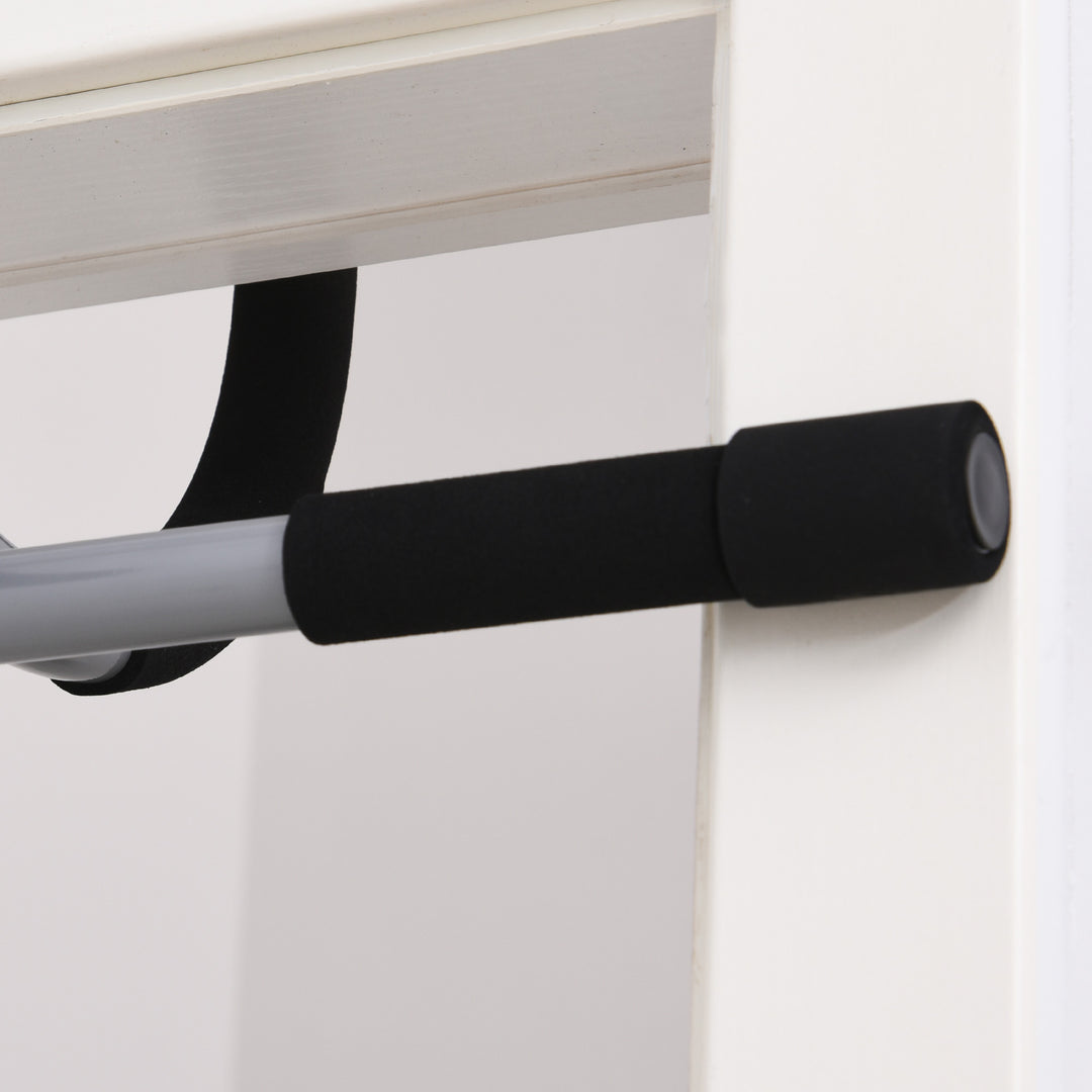 MCL Pull-Up Bar for Doorway, Home Fitness Door Horizontal Push up Bar for Indoor Gym Upper Body Workout, Grey