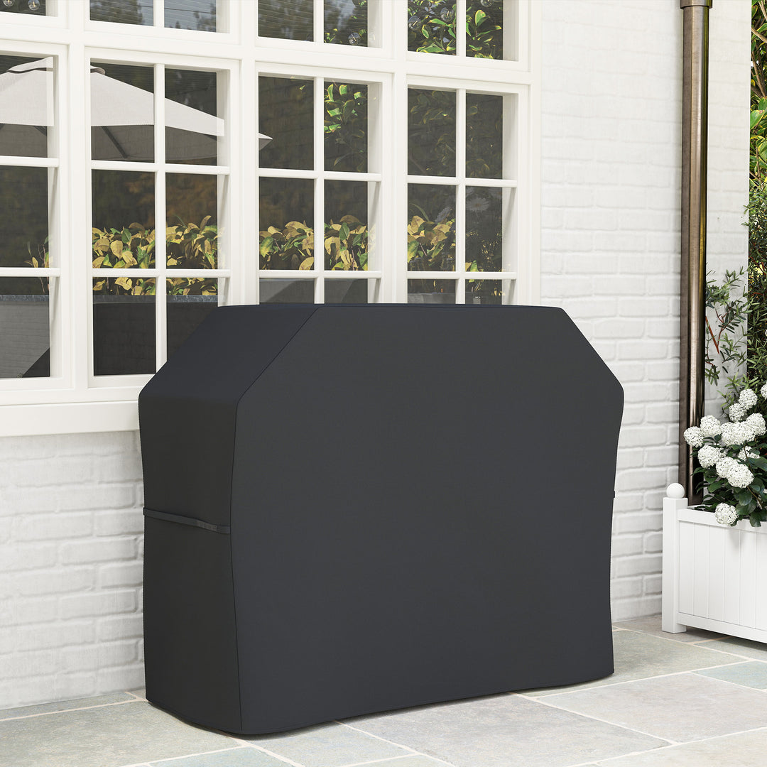 147 x 61cm Plastic Coated Protective Grill Cover - Black