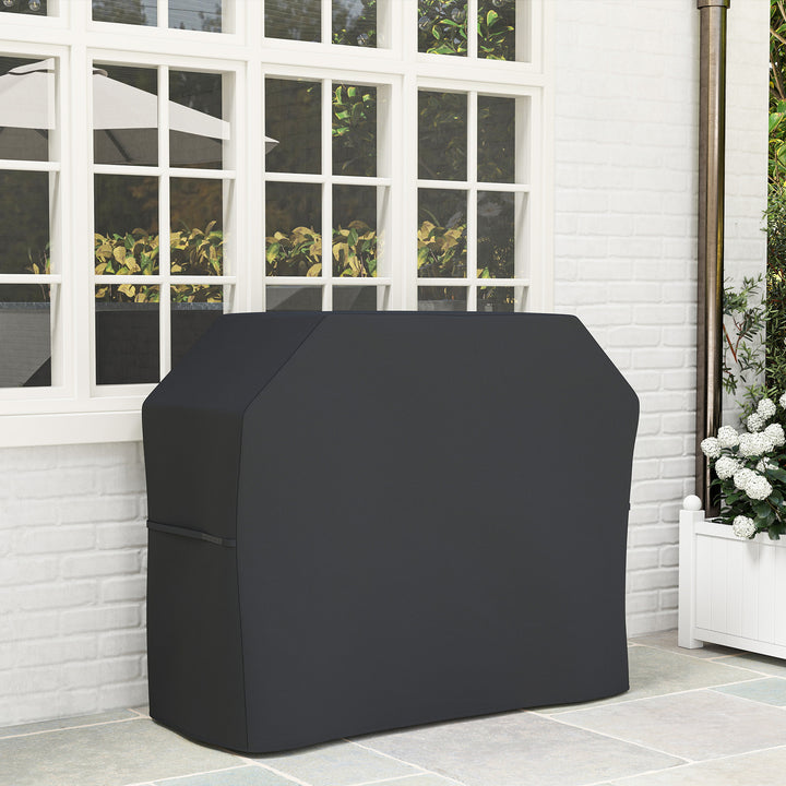 147 x 61cm Plastic Coated Protective Grill Cover - Black