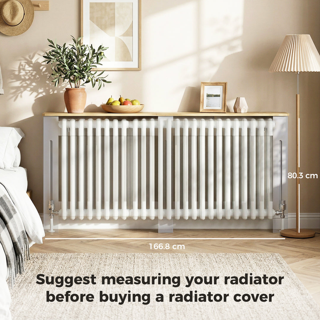 Slatted Radiator Cover, Painted Cabinet with Line Grill Design, 172L ×