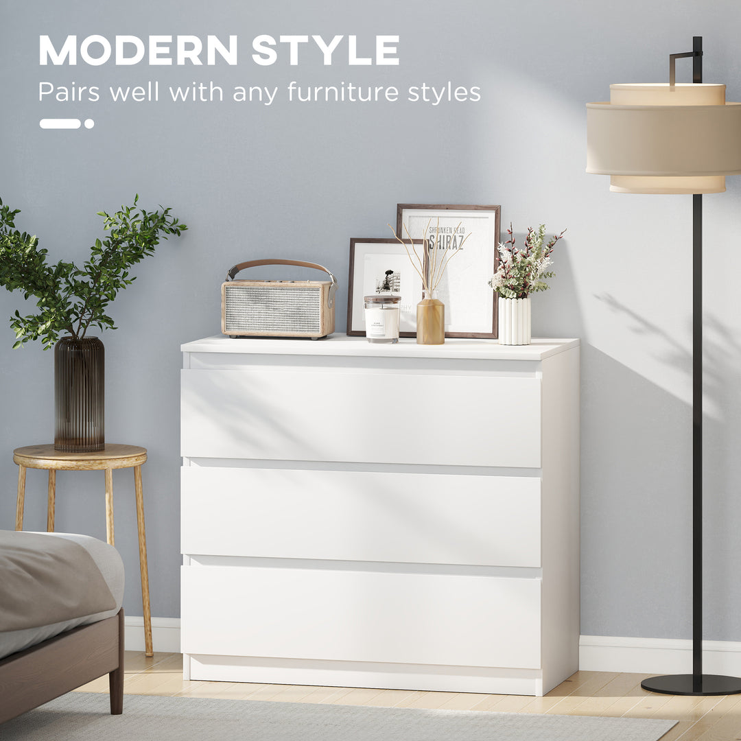 Chest of Three Drawers - White