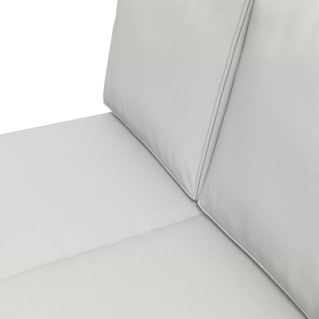 2 Seater Back and Seat Cushion Pillows Replacement, Patio Chair Cushions Set for Indoor Outdoor, Light Grey