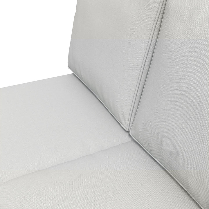 2 Seater Back and Seat Cushion Pillows Replacement, Patio Chair Cushions Set for Indoor Outdoor, Light Grey