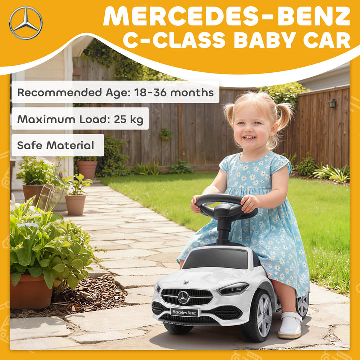 Official Mercedes-Benz Ride On Car, Foot to Floor Sliding Walker with 