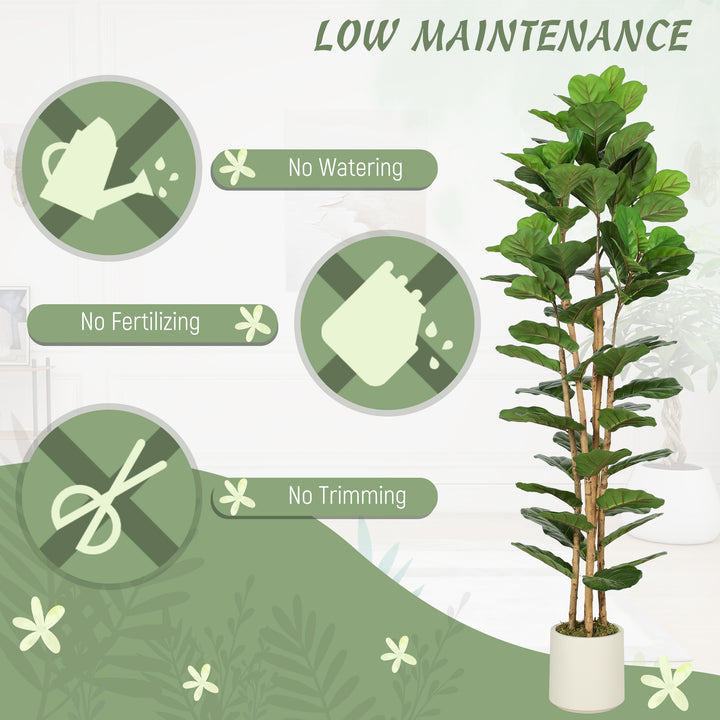 180cm Artificial Fiddle Leaf Fig Tree - Green