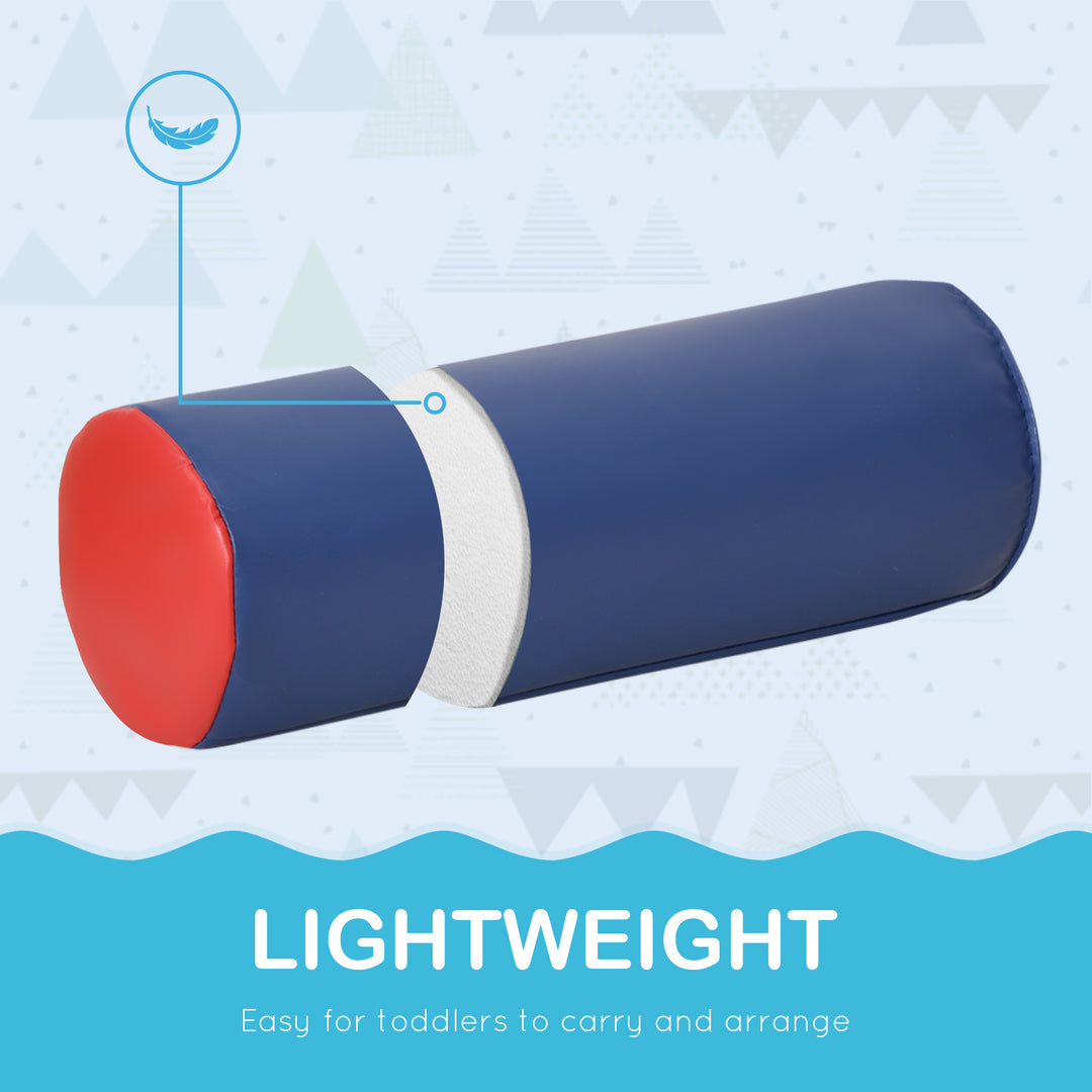 MCL Soft Play Set, 7 Piece Foam Blocks, Toddler Climb and Crawl Activity Set for 1-3 Years, Soft Play Equipment for Building and Stacking, Educational Play, Red