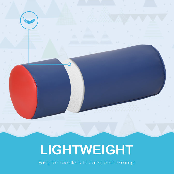 MCL Soft Play Set, 7 Piece Foam Blocks, Toddler Climb and Crawl Activity Set for 1-3 Years, Soft Play Equipment for Building and Stacking, Educational Play, Red