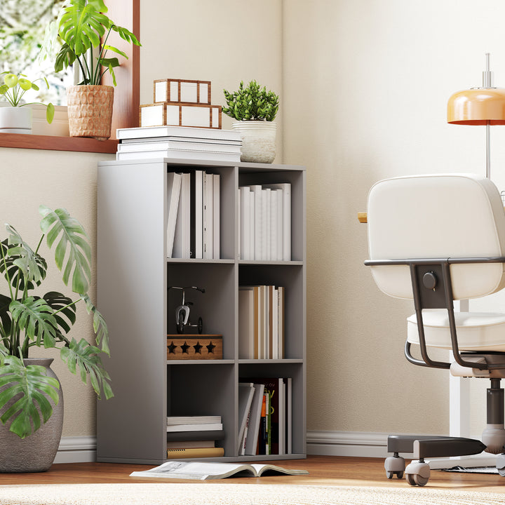 6-Cube Bookshelf - Light Grey