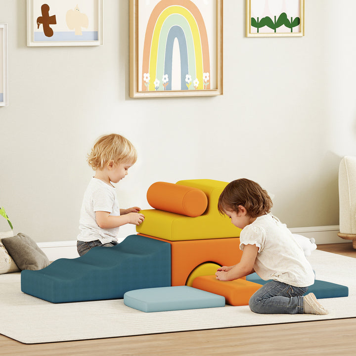 9-Piece Soft Play Set, Kids Soft Play Foam Blocks with Detachable Cove