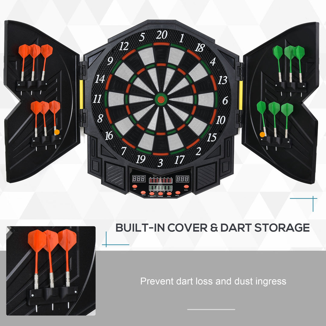 Dart Board Set, Electronic Dartboard with LED Digital Score Display, S