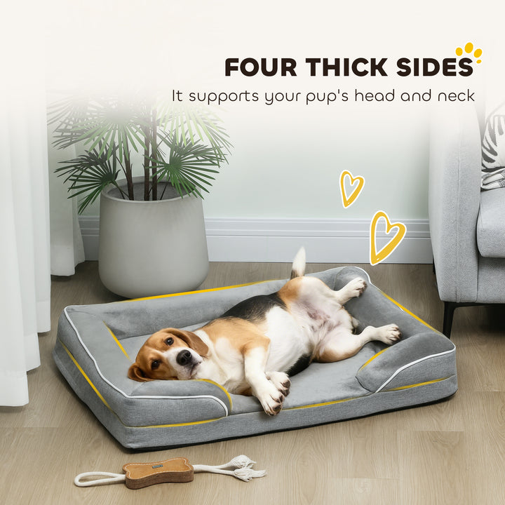 Dog Sofa Bed, Washable Pet Bed with Removable Cover and Non-Slip Botto