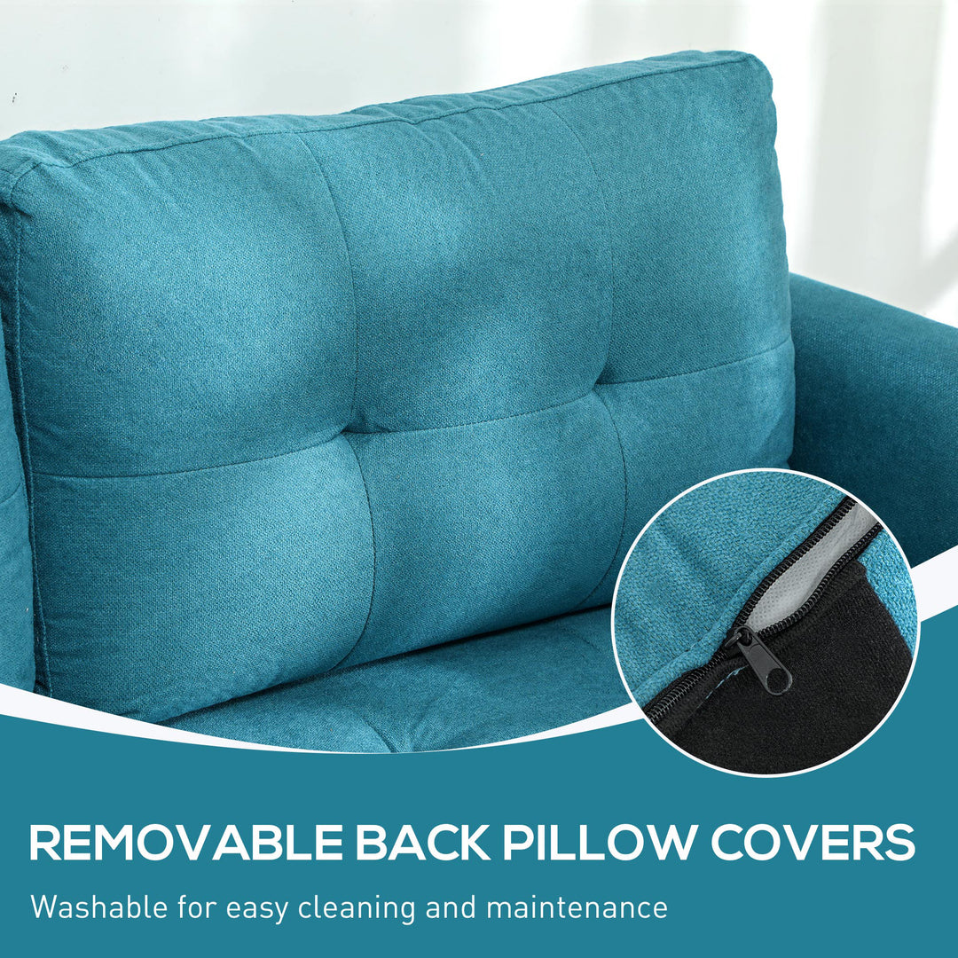 L' Shape Modular Sofa, with Storage - Light Blue