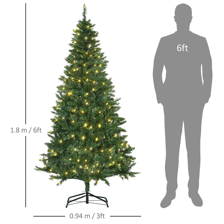 MCL 6FT Christmas Tree Warm White LED Light Holiday Home Decoration, Green