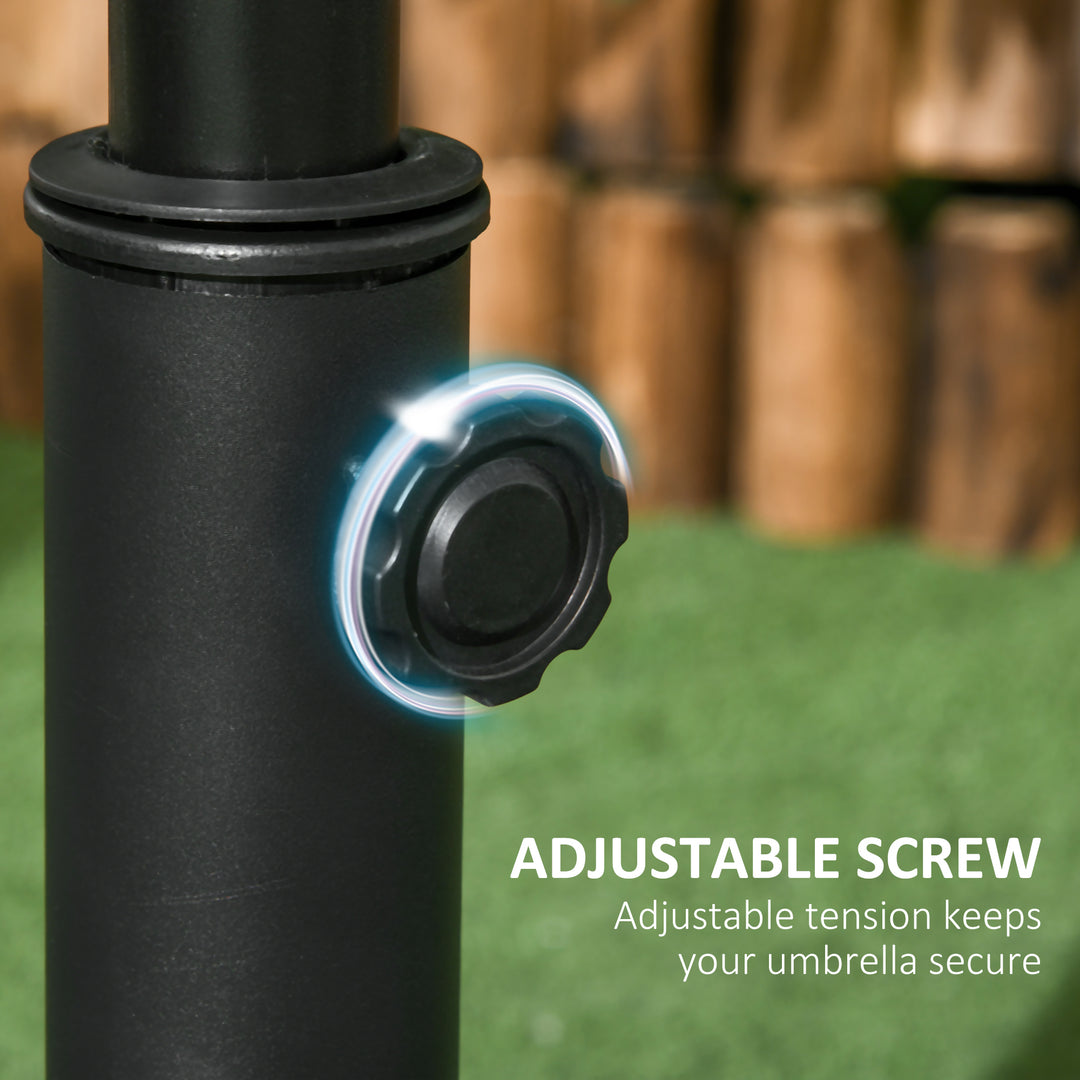 MCL Heavy Duty Cement Parasol Base 20kg Round Patio Umbrella Stand Garden Outdoor Shade Holder for Dia. 35mm/38mm/48mm Poles