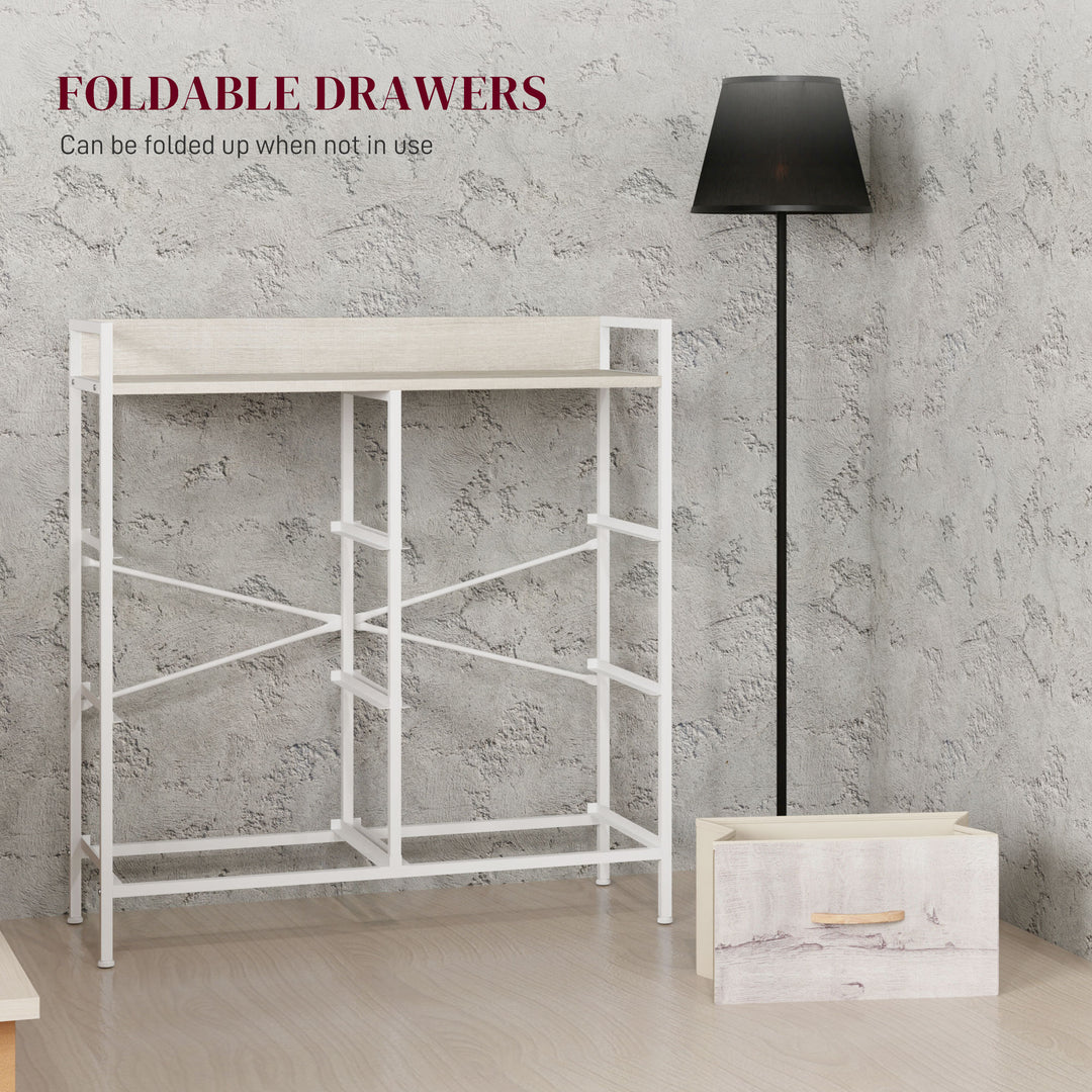 Rustic Chest of Six Fabric Drawers - Natural