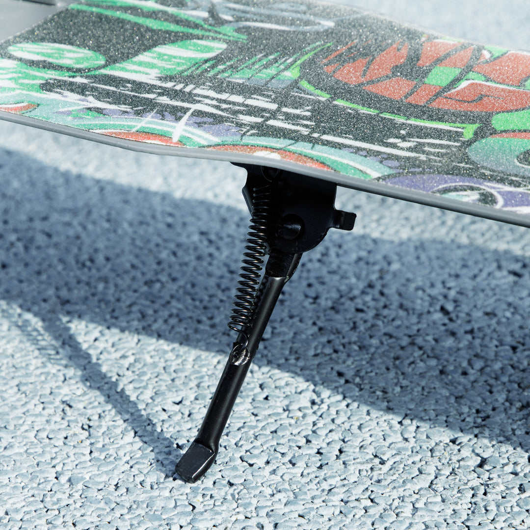 AIYAPLAY Foldable Kids Scooter with Adjustable Handlebar, 200mm Big Wheel, Rear Fender Brake, for Ages 6-12 Years, Green