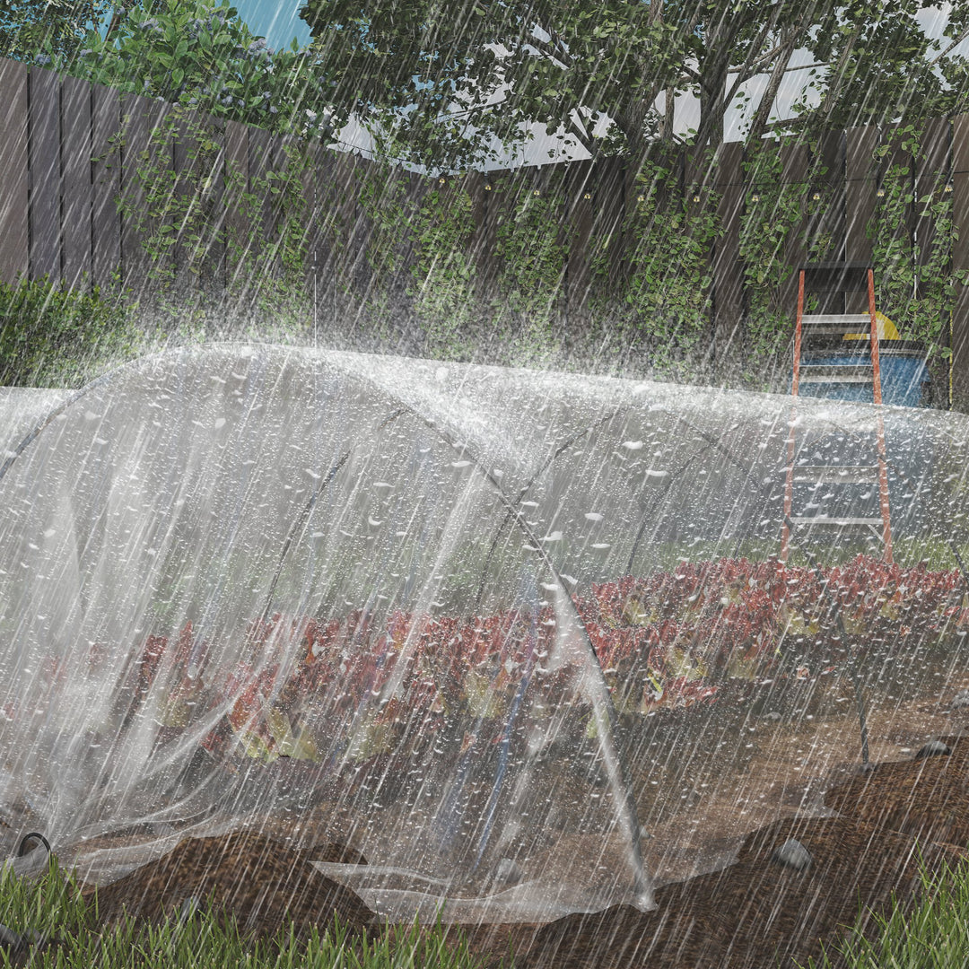 6 X 10m Heavy Duty (150um/6mil) Polypropylene Greenhouse Cover Replacement, UV Resistant Waterproof Plastic Polytunnel Cover, Clear