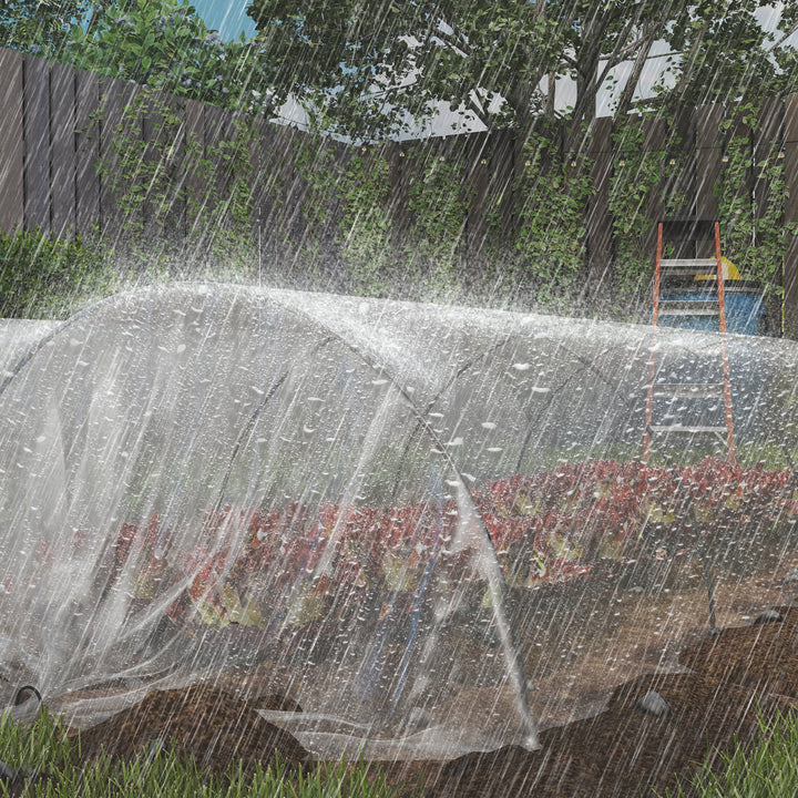 6 X 10m Heavy Duty (150um/6mil) Polypropylene Greenhouse Cover Replacement, UV Resistant Waterproof Plastic Polytunnel Cover, Clear