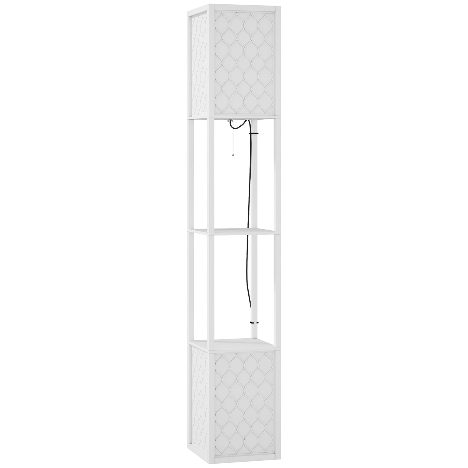 Duo Light Floor Shelves - White