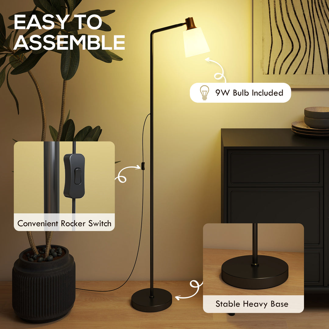 Floor Lamp with 350° Rotatable Head, Modern Standing Lamp with 3000K/4000K/6500K Colour Temperatures for Living Room Bedroom Office