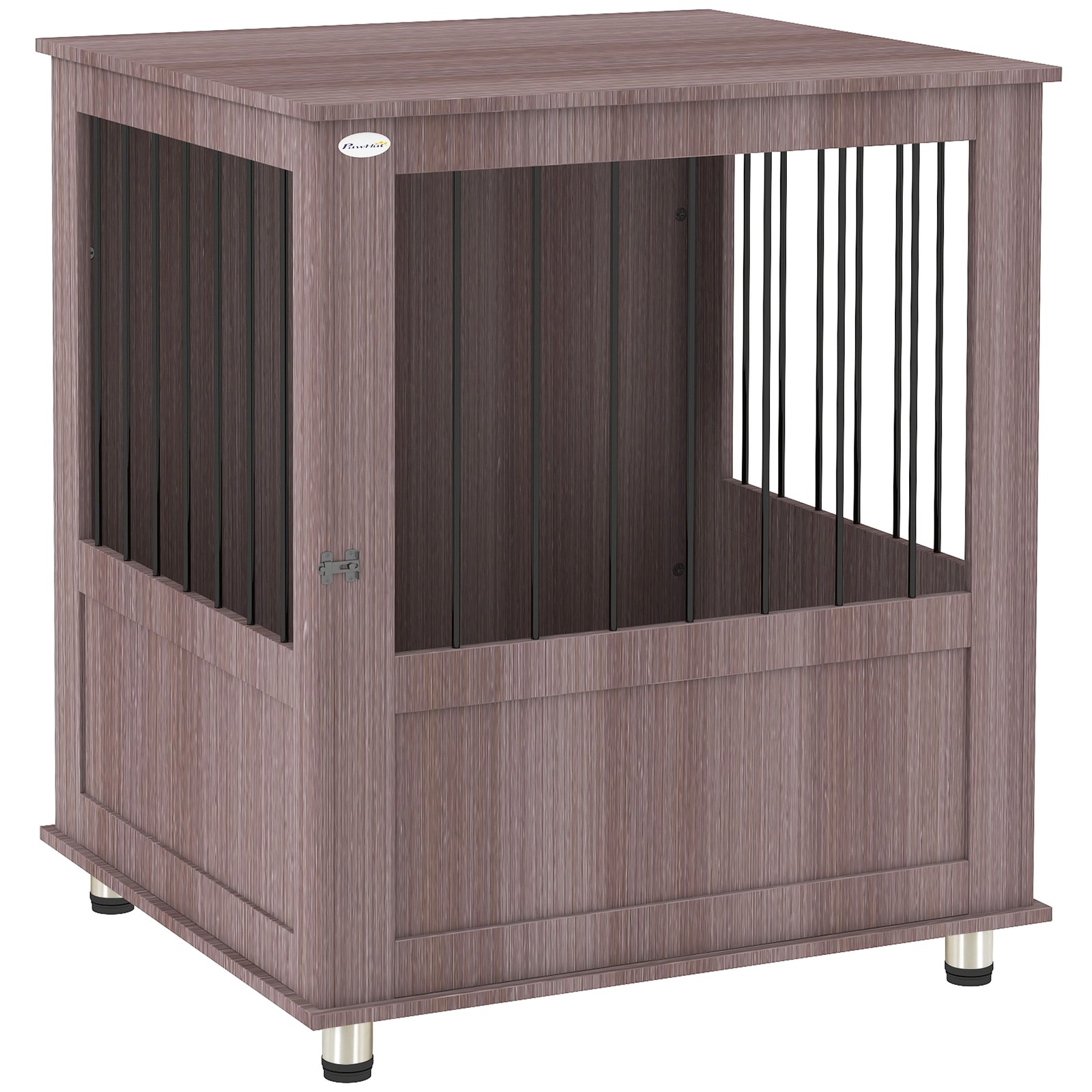 Dog Crate Table for Medium and Large Dogs with Magnetic Door for Indoor Use, 60 x 55 x 70 cm, Purple