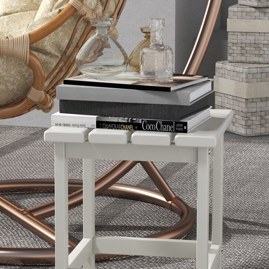 Square Coffee Table, HDPE Tabletop and Frame for Porch, Garden, Side T