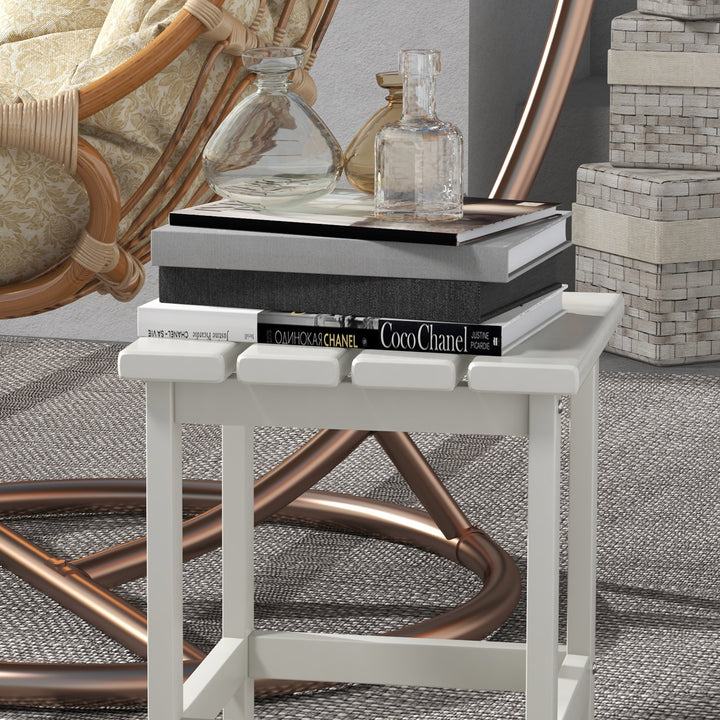 Square Coffee Table, HDPE Tabletop and Frame for Porch, Garden, Side T