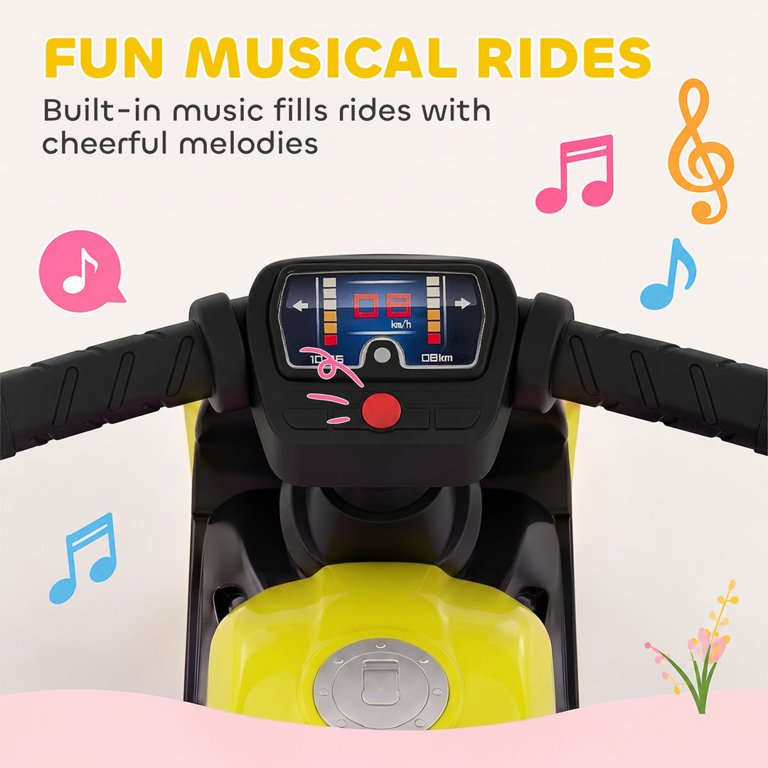 Balance Bike with Music Extra-Wide Wheels Toddler Bike for Boys Girls 
