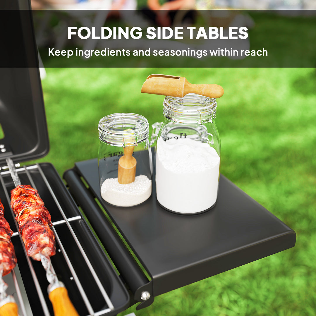 Two-Burner Portable Suitcase BBQ - Black